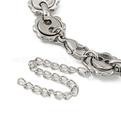 Bracciali con catene a maglie solari in acciaio inossidabile 304 anti-ossidazione per uomo e donna&nbsp;BJEW-D042-06P