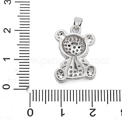 Messing micro pave klare zirkonia anhänger&nbsp;KK-L234-01P