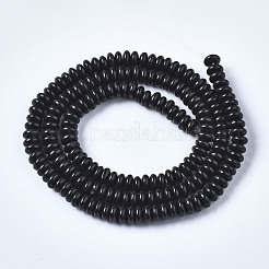 Natürlichen schwarzen Steinperlen Stränge&nbsp;G-S366-089