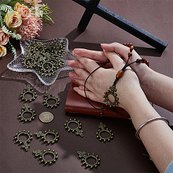 26 pièces pendentifs en alliage de style tibétain&nbsp;TIBEP-UN0001-28AB