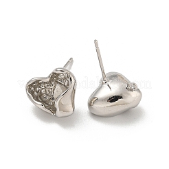 Orecchini a perno in ottone placcati a cremagliera&nbsp;KK-T072-14P