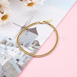 Herren-Panzerkettenarmbänder aus 304er Edelstahl mit Diamantschliff&nbsp;BJEW-JB06019-02