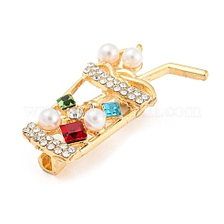 Legierung Rhinestone-Broschen&nbsp;JEWB-P023-07G