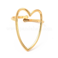 Bague de manchette ouverte en acier inoxydable 201 avec placage ionique (IP)&nbsp;X-RJEW-E063-47G