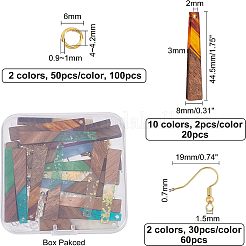 DIY-Set zur Herstellung von trapezförmigen Ohrringen&nbsp;DIY-OC0005-67