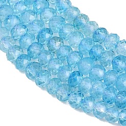 Natürliche blaue Topas-Perlenstränge&nbsp;G-B175-A21-3x4mm