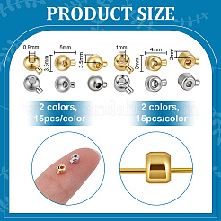 Perline a crimpare in ottone 60pz 4 colori&nbsp;KK-PH0015-14