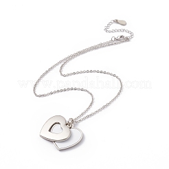 Collana con pendente in alluminio vuoto a sublimazione&nbsp;NJEW-E020-01P-02