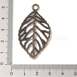 Tibetischen Stil Legierung Filigrane Blattanhänger&nbsp;X-TIBEP-Q040-023AB-NR