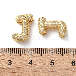 Placage en rack laiton micro pave breloques à glissière en zircone cubique&nbsp;KK-C084-34G-J