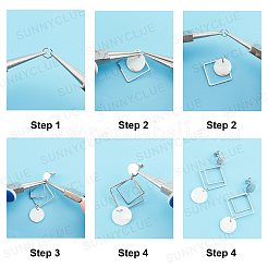 Kit fai da te per realizzare orecchini geometrici&nbsp;DIY-SC0018-73
