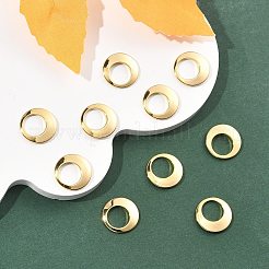 Messing flache runde Charms&nbsp;XGR0119G-108G