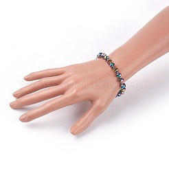Stretch-Armbänder aus galvanischem Glas&nbsp;BJEW-JB04017-03