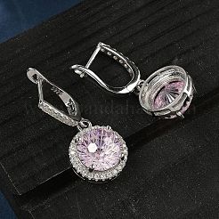 925 Sterling Silber Micro Pave Zirkonia Hoop Ohrringe&nbsp;EJEW-B147-01B-06
