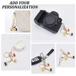 2 porte-clés pendentif chat porte-bonheur Maneki Neko en porcelaine&nbsp;KEYC-OC0001-42B