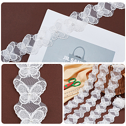 Bordure en dentelle de polyester brodée&nbsp;OCOR-WH0067