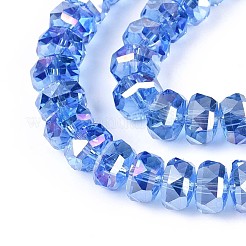 Chapelets de perles en verre transparent électrolytique&nbsp;EGLA-N022-04A-D08