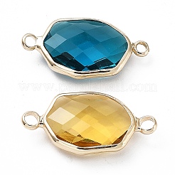 Messing-Pavé-K9-Glas-Verbindungsanhänger&nbsp;GGLA-Z001-06