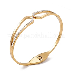 Brazaletes de acero inoxidable 201 con revestimiento al vacío de PVD&nbsp;BJEW-F439-04G