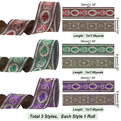 3 ruban en polyester brodé de style ethnique&nbsp;OCOR-PH0003-93