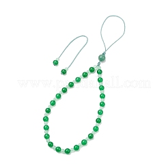 Sangles de téléphone portable en jade malaisien naturel et teinté&nbsp;HJEW-JM03418-03