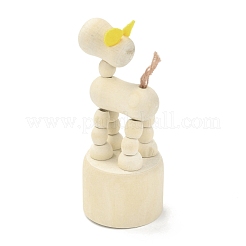 Bricolage en forme de zèbre ornements de bureau en bois pour petits animaux&nbsp;DJEW-G023-02