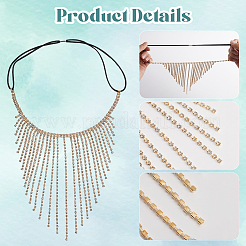 Kopfkette aus Strassen und Polyester&nbsp;AJEW-WH20072-21G