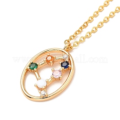 Collier pendentif constellation de zircons cubiques colorés&nbsp;LS-NJEW-H166-01A