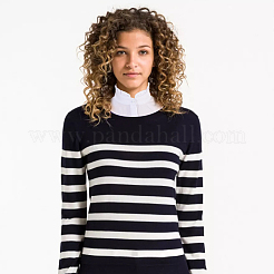 Camicia staccabile in poliestere donna colletto finto&nbsp;DIY-WH20048-037A