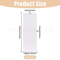 50 tarjeta rectangular de papel en blanco&nbsp;DIY-WH0591-322A