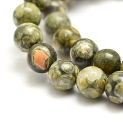 Natur Rhyolith Jaspis Perle Stränge&nbsp;G-G684-01-8mm
