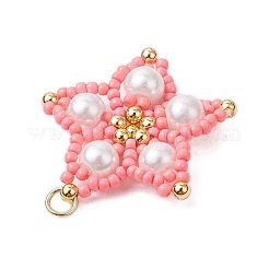 Pendenti a forma di stella con perline di vetro&nbsp;PALLOY-MZ00524-04