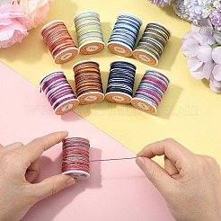 9 Rolle 9 Farben segmentgefärbter Polyesterfaden&nbsp;NWIR-YW0001-14