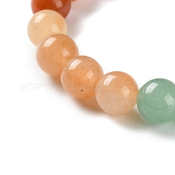 Braccialetti elastici con perline di avventurina naturale per donne e uomini&nbsp;BJEW-C081-02
