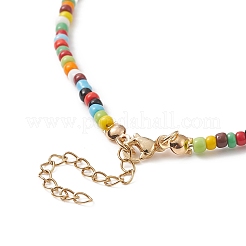 Collana da donna con anguria e frutto del drago e argilla polimerica di mela e perline di vetro&nbsp;NJEW-TA00059