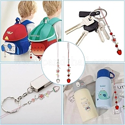 2 Stück Handygurte aus Acryl und Glas&nbsp;HJEW-YW00191