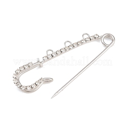 Broches de hierro con imperdibles de rhinestone&nbsp;IFIN-A021-01B-P