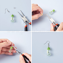 28 Stück 4 Stile Glas-Wunschflaschen-Anhänger-Dekorationen&nbsp;GLAA-FW0001-01