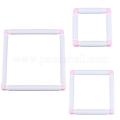 3 Stück 3 Stile Kunststoff Kreuzstich Stickrahmen&nbsp;DIY-CP0012-44B