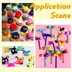 150 Pom-Pom-Ball aus Polyester&nbsp;DIY-SC0031-33E