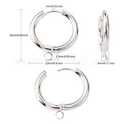 201 orecchini a cerchio huggie in acciaio inossidabile&nbsp;STAS-P283-01J-S