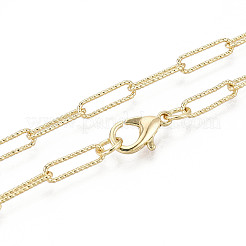 Fabrication de collier chaîne trombone texturé en laiton&nbsp;MAK-S072-03B-LG