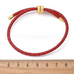Lederarmbänder geflochtene Schnur&nbsp;BJEW-G675-06G-15