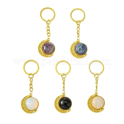 Pendentif en alliage avec cabochons de pierres précieuses porte-clés&nbsp;KEYC-JKC01140-02