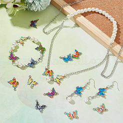 60 stücke 12 farben legierung emaille verbinder charms&nbsp;ENAM-NB0001-98