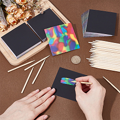 3 Set magisches Regenbogen-Kratzpapier&nbsp;DIY-UN0008-51