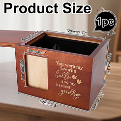 Urne funéraire en bois pour animaux de compagnie avec cadre photo&nbsp;CON-WH0100-64A
