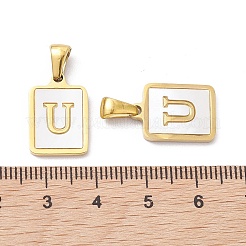 Placcatura ionica (ip) 304 acciaio inossidabile pavé pendenti a conchiglia&nbsp;STAS-G327-01G-U