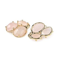 Connettori a maglie in quarzo rosa naturale&nbsp;G-E526-28N