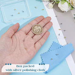 16 pz 2 colori 925 ganci per tubi in argento sterling&nbsp;STER-BC0003-75